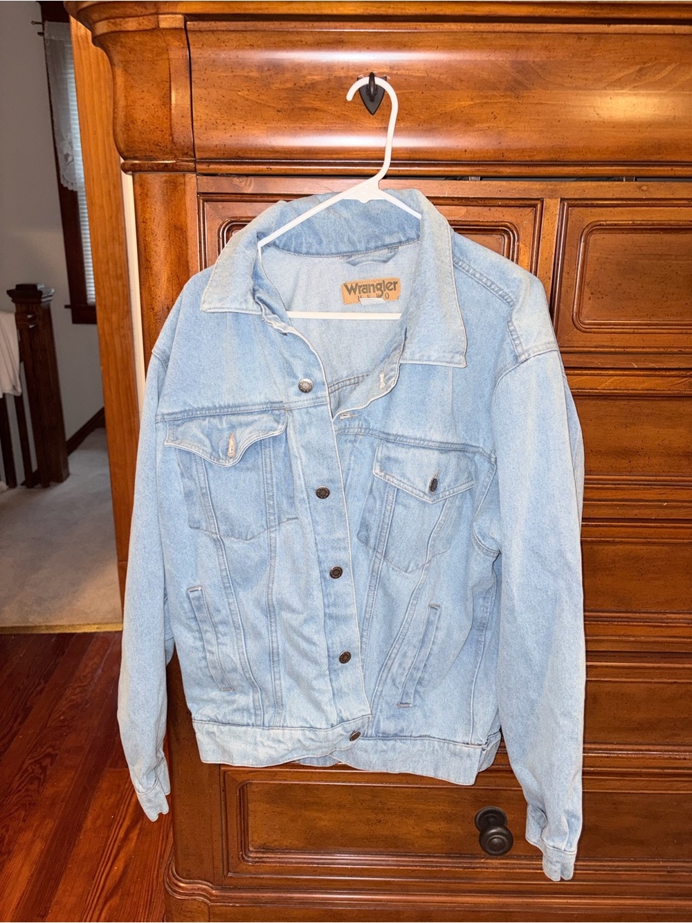 Vintage Wrangler Hero Light Wash Denim Jacket Large